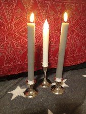 drei schöne versilberter