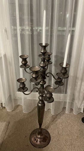Versilberter kerzenständer - versilberter,