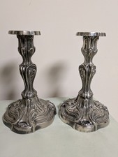 2 Schwere Kerzenleuchter aus