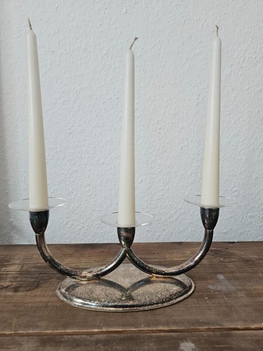Kerzenleuchter versilbert - kerzenleuchter,